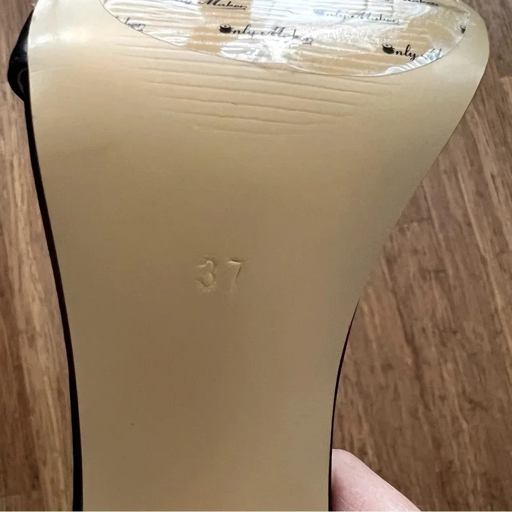 NEW Only Maker Bow Mouse Ears Satin Black Pink Stiletto Heels Size 37 (US 6.5) - Picture 11 of 12